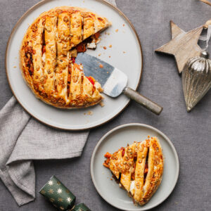 Festive Squash & Blue Cheese Pie (V)